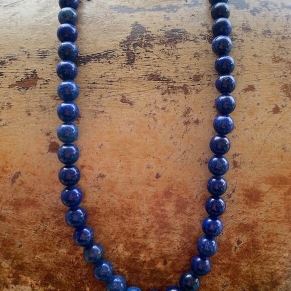 MLD Gold and Lapis Necklace - Picture 1 of 4
